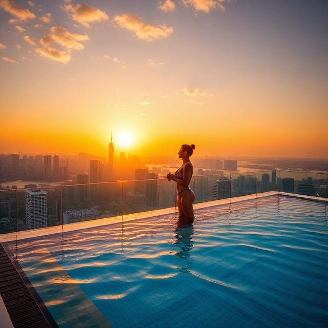 Sunset Rooftop Pool Day Pass
